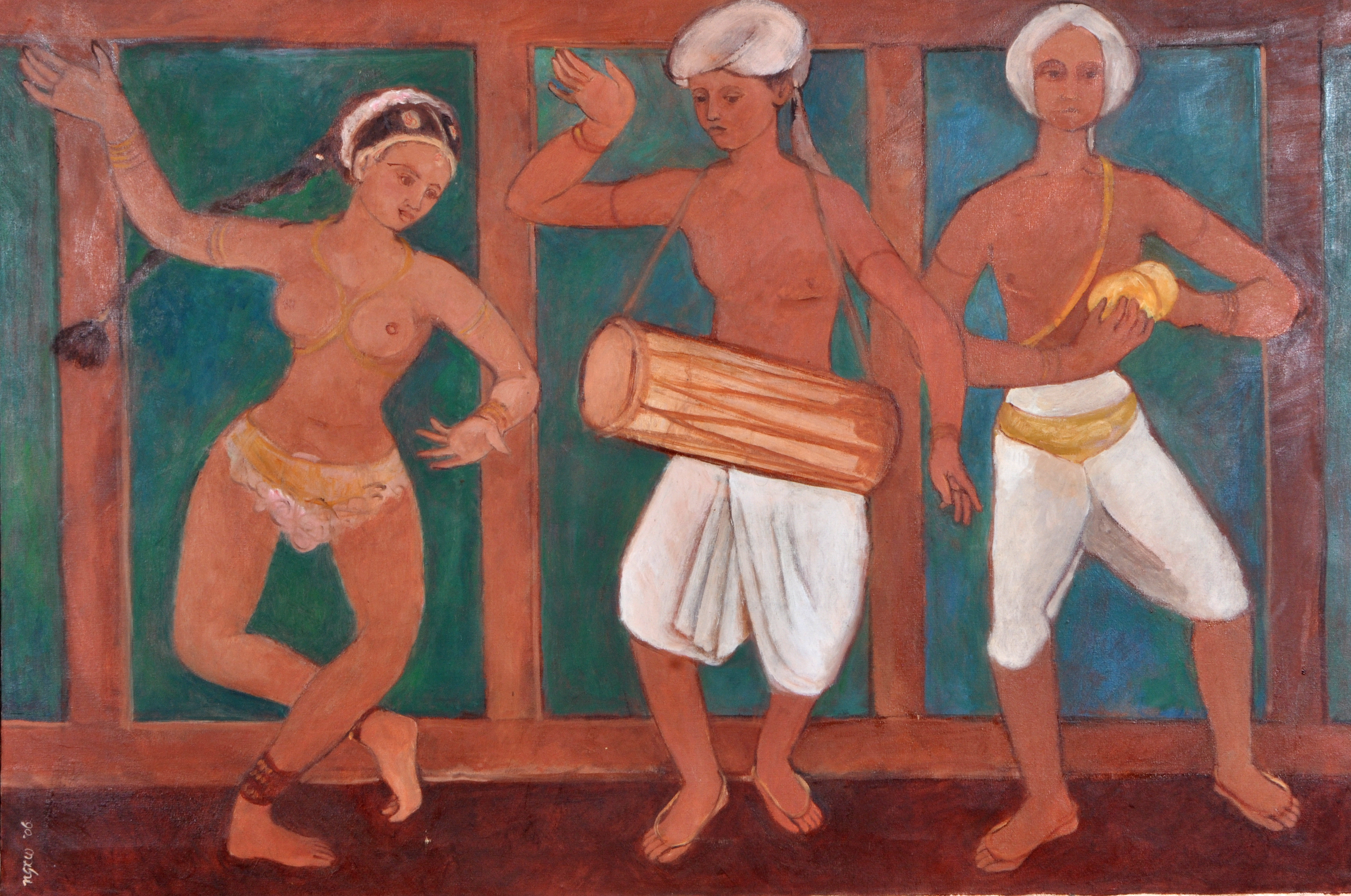 Dancing Apsara with Musicians